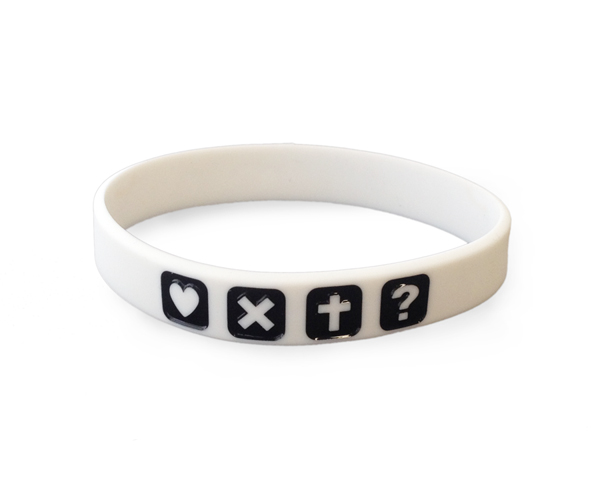 White ministry wristband (220mm) extra large